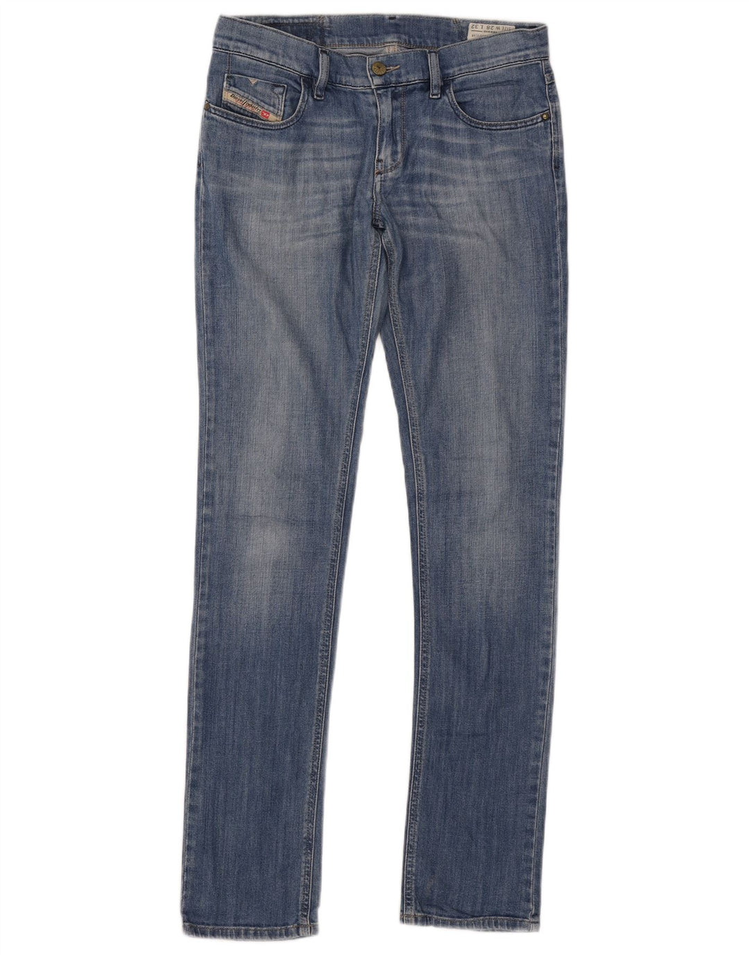 DIESEL Kvinder Livy Super Slim Straight Jeans W28 L32 Blå Bomuld