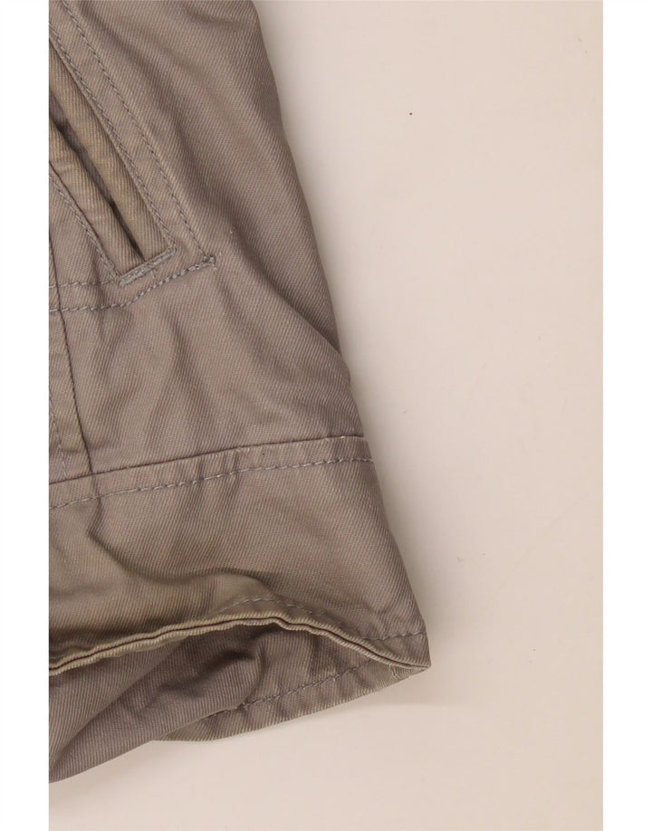 JACK & JONES Mens Military Jacket UK 42 XL Grey Cotton
