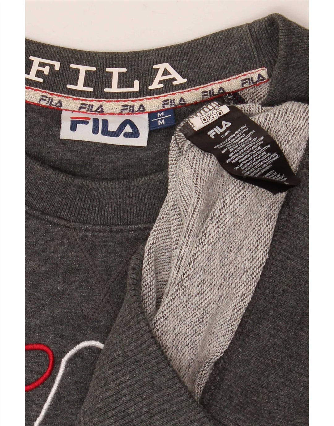 Fila Herre grafisk sweatshirt Jumper Medium Grey Flecked Bomuld