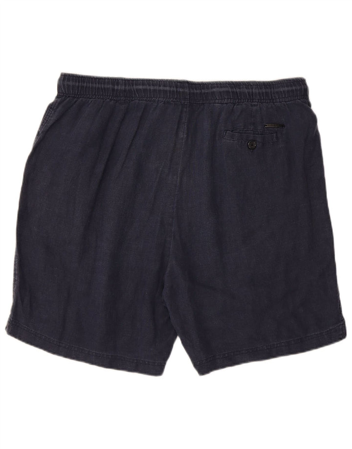 COAST Mens Shorts 2XL W38  Navy Blue Linen