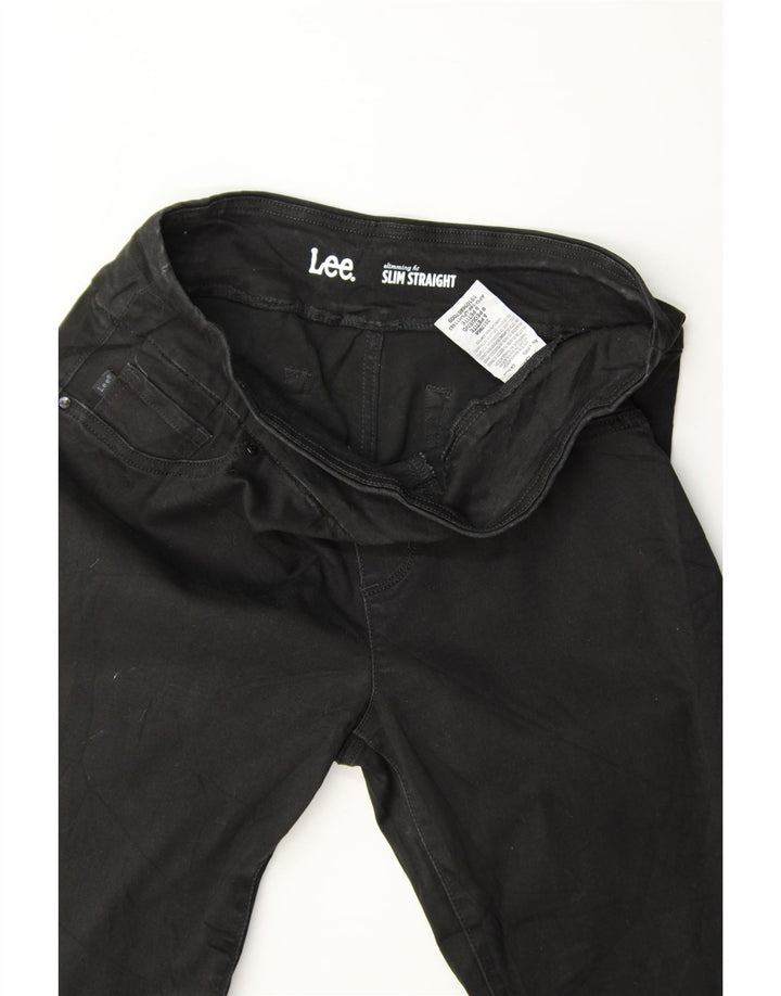 LEE Womens Petite Slim Straight Jeans US 8 Medium W26 L29 Black Cotton Vintage Lee and Second-Hand Lee from Messina Hembry 