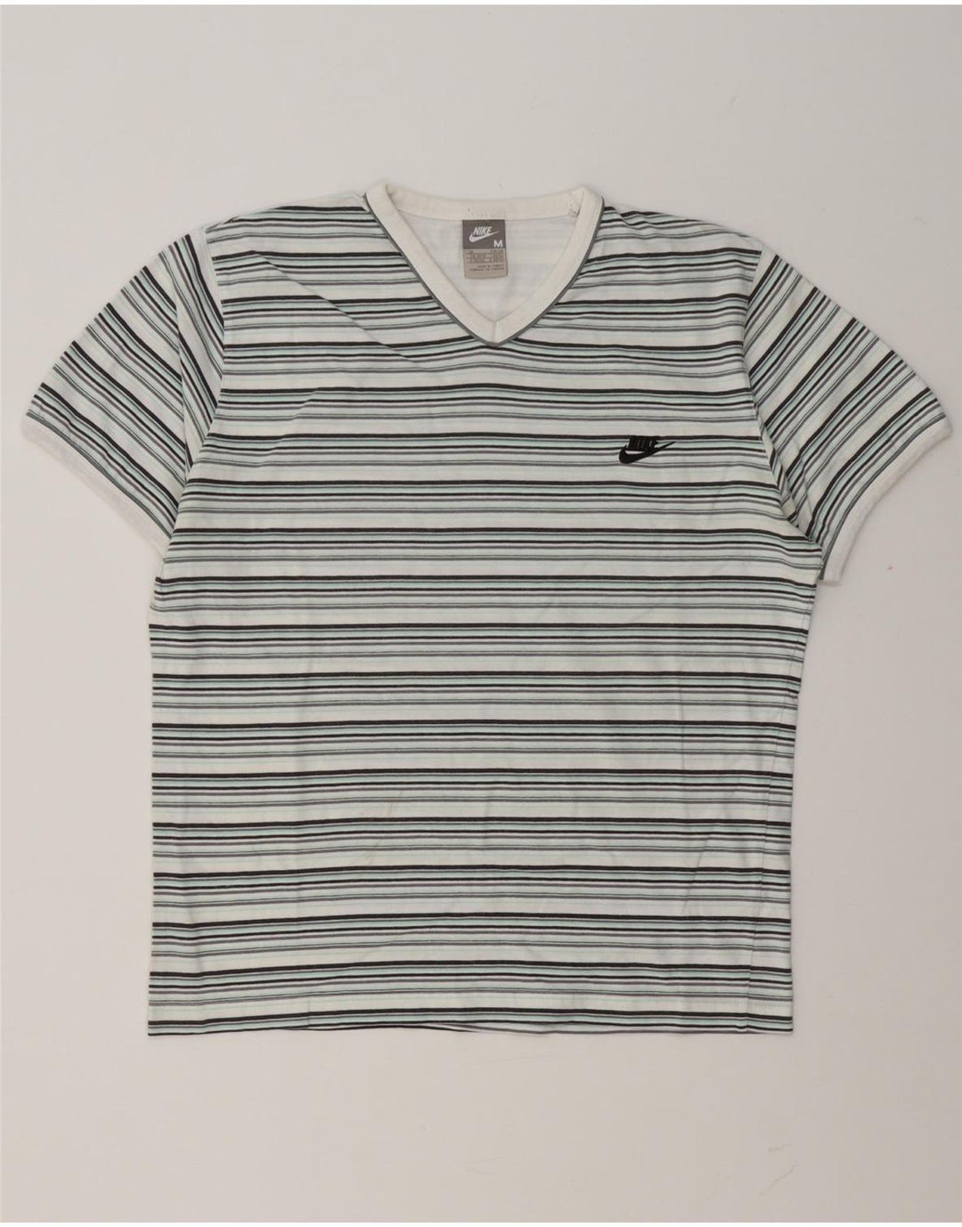 Nike Herre T-shirt Top Medium Flerfarvet Stribet