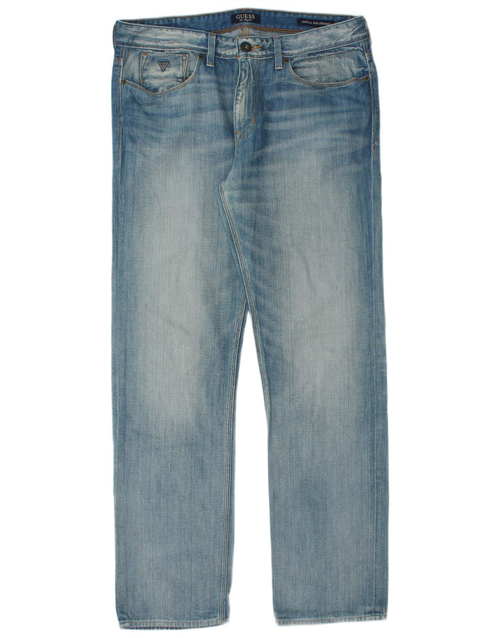 Guess Straight Jeans til mænd W36 L34 blå bomuld
