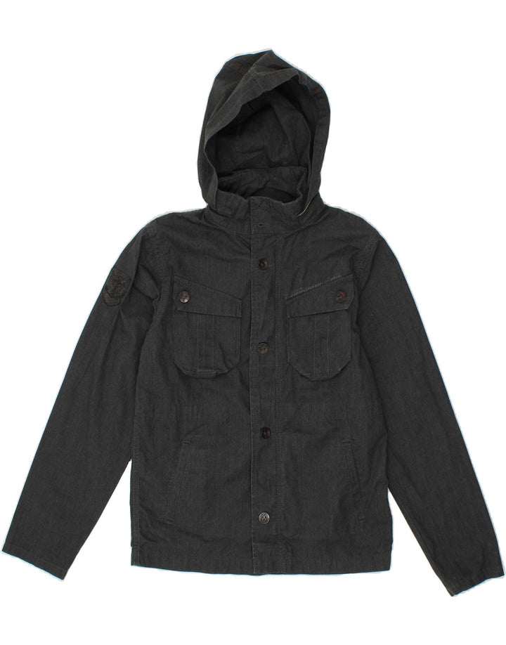 VANS Boys Hooded Utility Jacket 11-12 Years Large  Grey Cotton Vintage Vans and Second-Hand Vans from Messina Hembry 