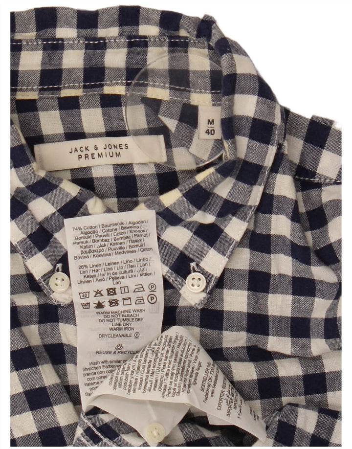 Jack & Jones Herreskjorte Medium Navy Blue Gingham Cotton