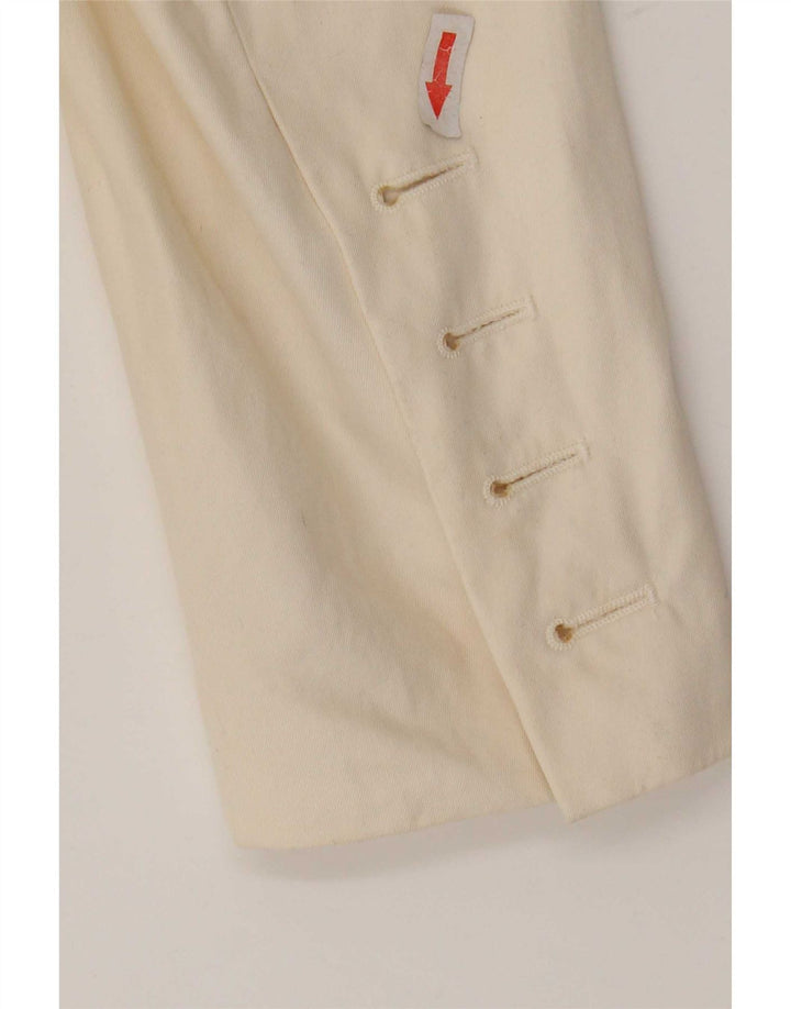 Escada Womens Open Bolero Jacket EU 36 Small Beige Bomuld