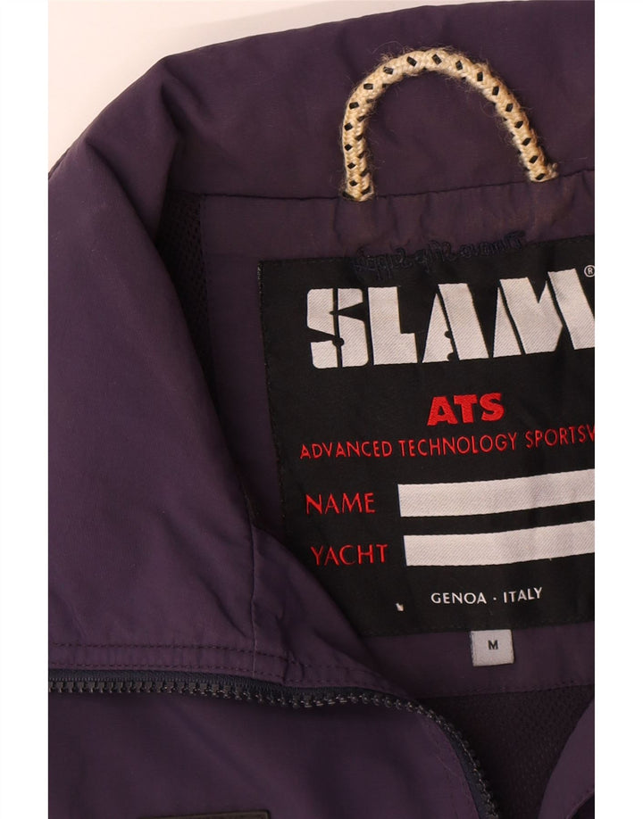 Slam Herre Bomber Jacket UK 38 Medium Lilla Nylon
