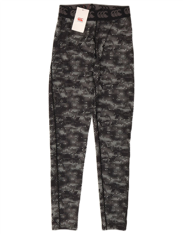 Canterbury Grafiske Leggings til kvinder UK 8 Lille sort geometrisk polyester