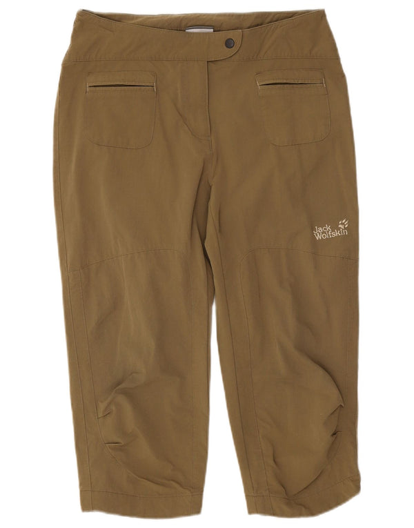 Jack Wolfskin Dame Vandre Capri Bukser UK 8/10 Small W28 L18 Khaki