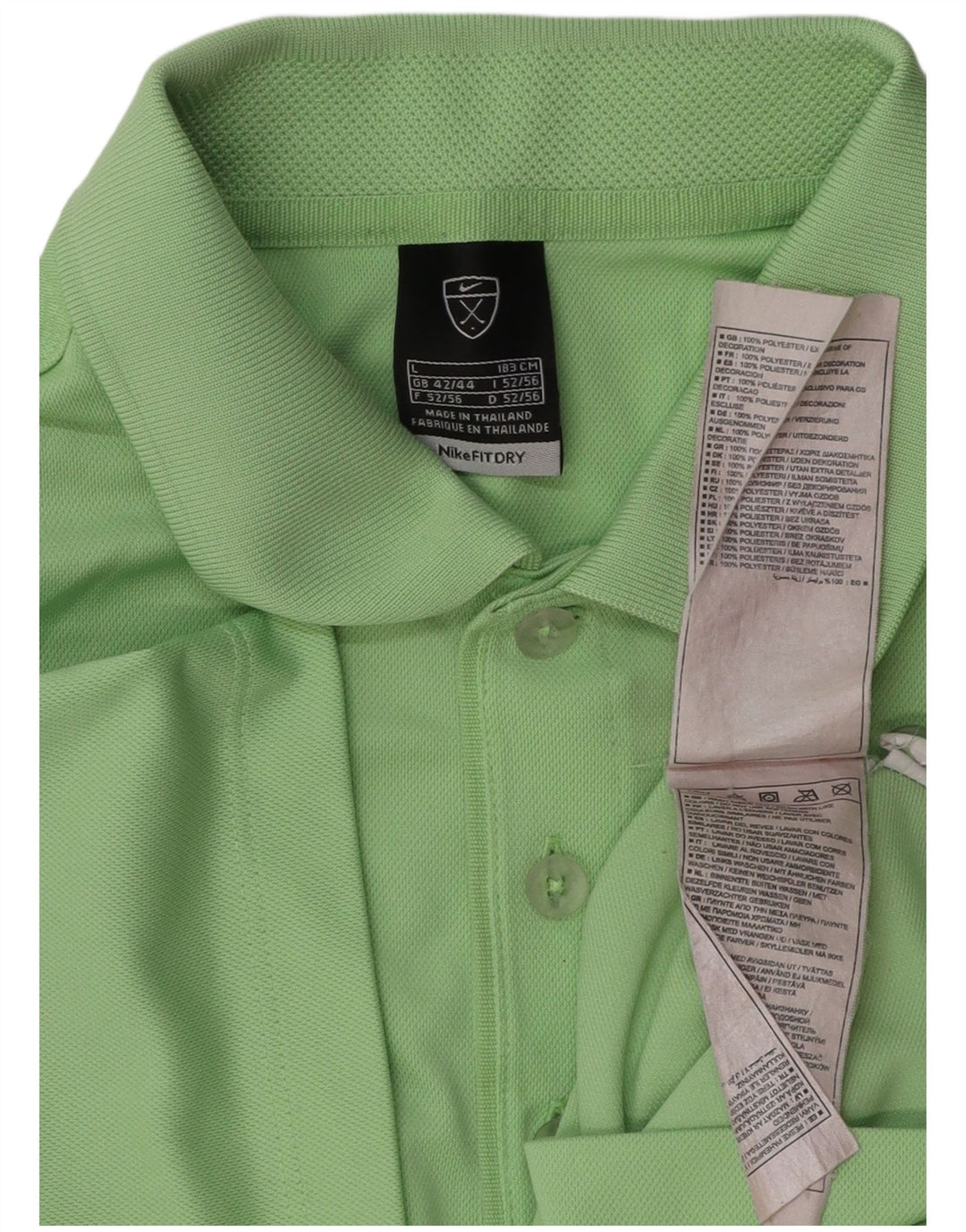 Nike Polo Shirt til mænd UK 42/44 Large Green Polyester