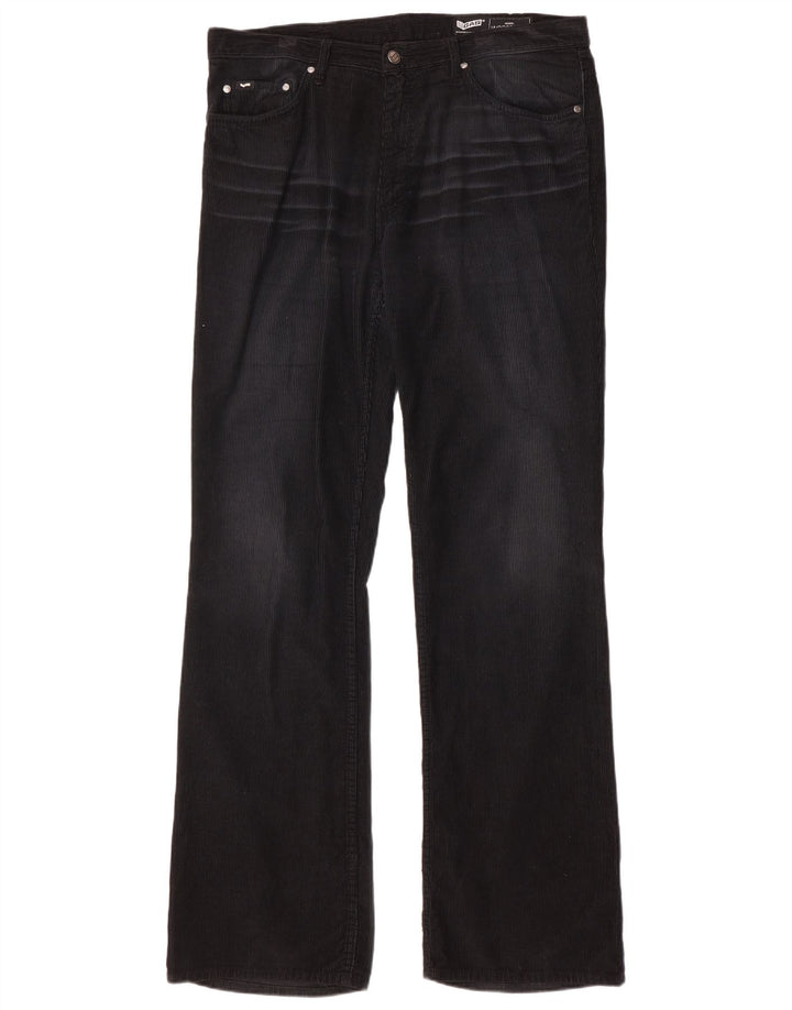 Gas Herre Bootcut Corduroy Bukser W36 L34 Sort