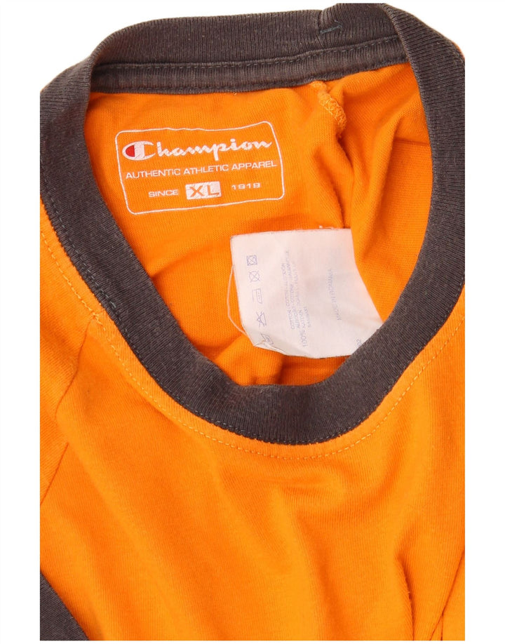 CHAMPION Heritage Classics T-Shirt Top XL Orange Bomuld