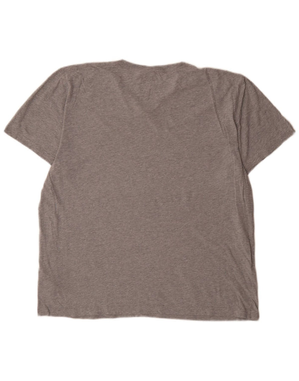 Abercrombie & Fitch Herre T-Shirt Top XL Grå Flecked Bomuld
