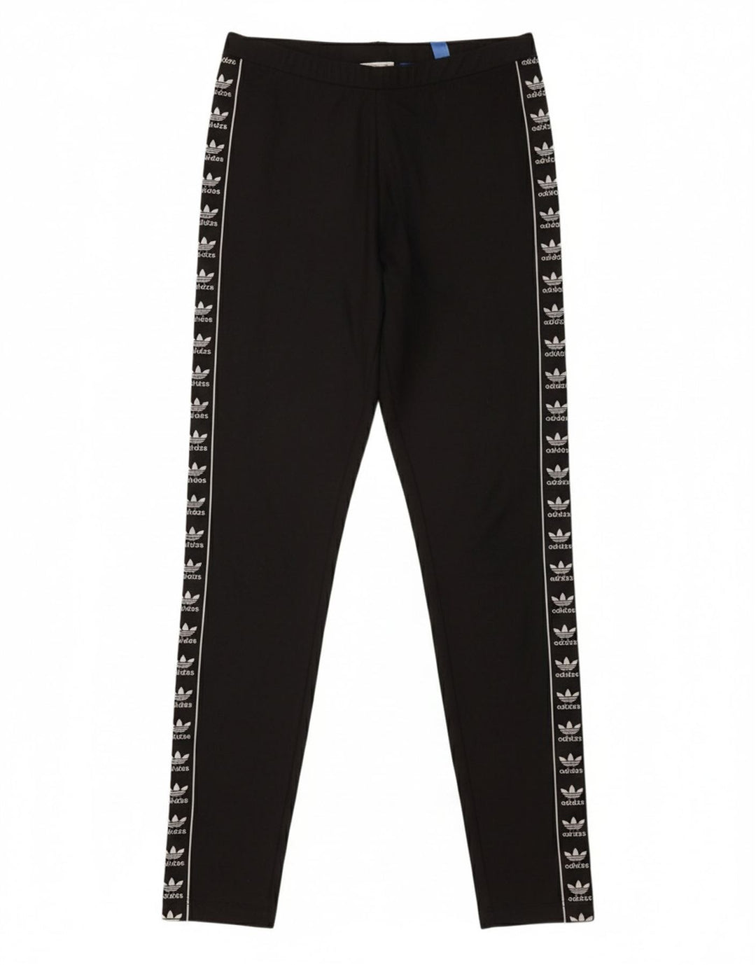 ADIDAS Womens Graphic Leggings UK 8 Small Black Polyester