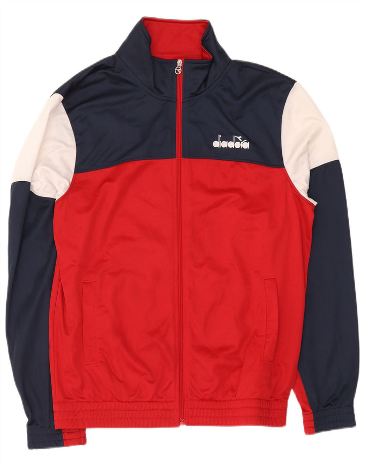 Diadora Træningsdragt til mænd Topjakke Stor Rød Colourblock Polyester