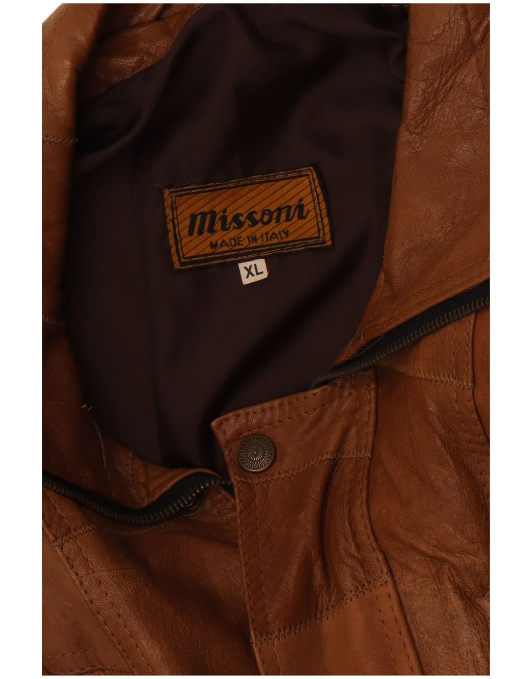 Missoni Herre Læderjakke UK 42 XL Brun