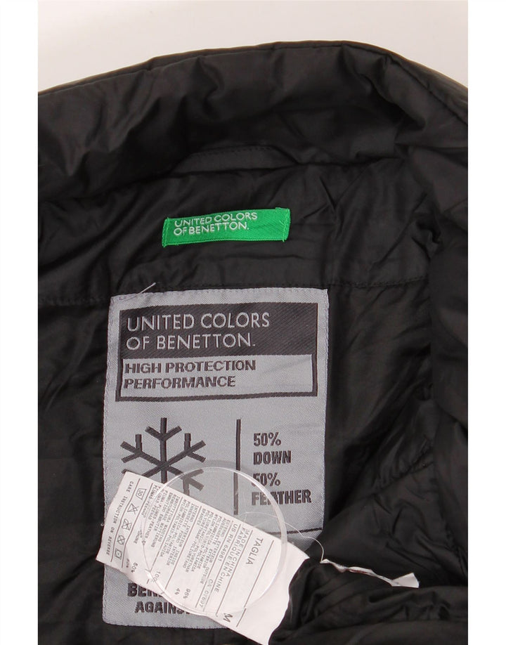 BENETTON Womens Padded Gilet UK 14 Medium Black Polyamide Vintage Benetton and Second-Hand Benetton from Messina Hembry 