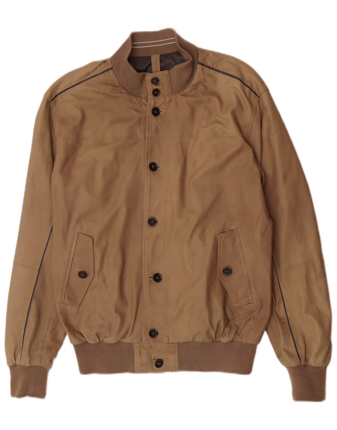 Mabrun Herre Læder Bomber Jacket IT 54 2XL Brun Læder