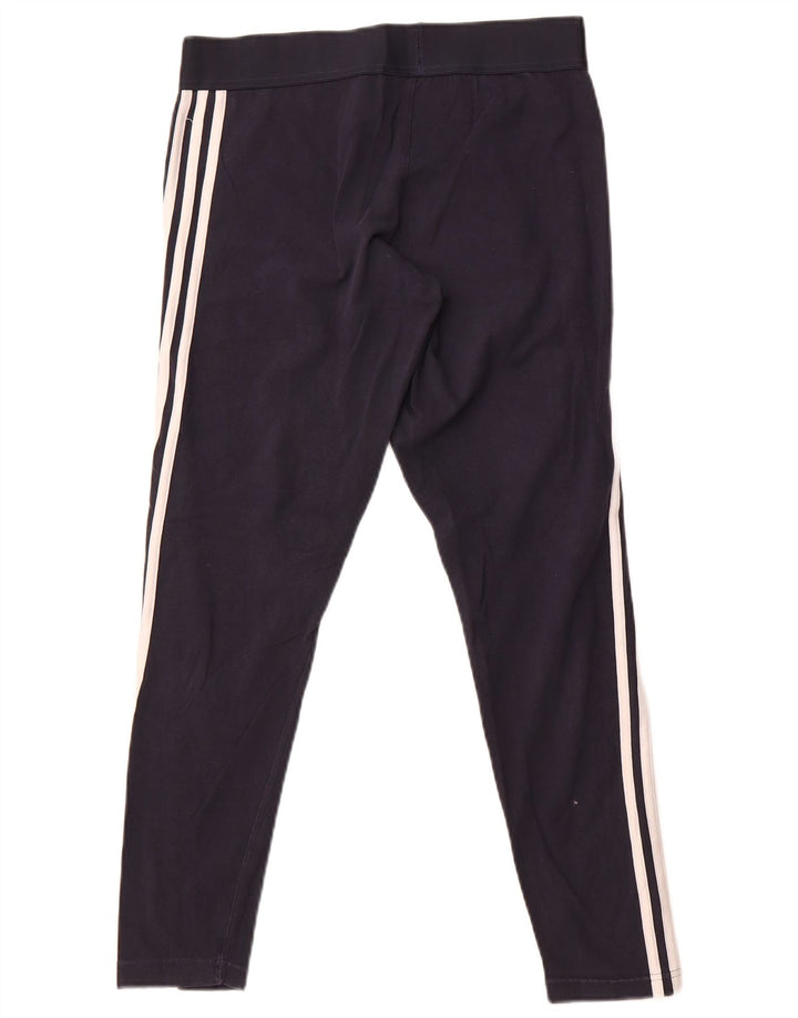 Adidas Dame Leggings UK 16/18 Large Navy Blue