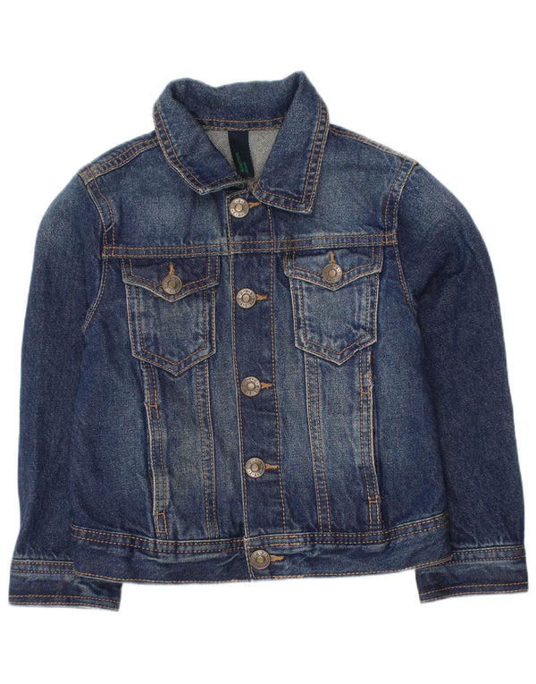 Benetton drenge denimjakke 3-4 år 2XS blå bomuld