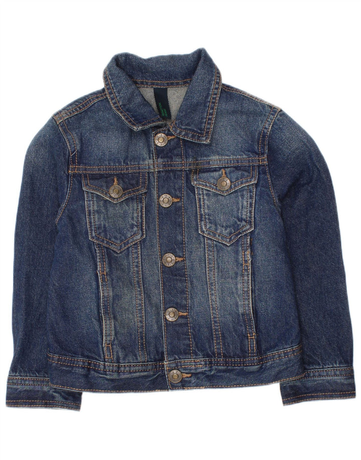 Benetton drenge denimjakke 3-4 år 2XS blå bomuld