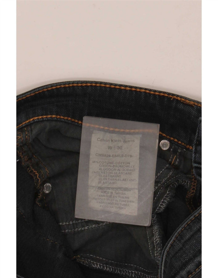 Calvin Klein Dame Straight Jeans W30 L26 Marineblå Bomuld