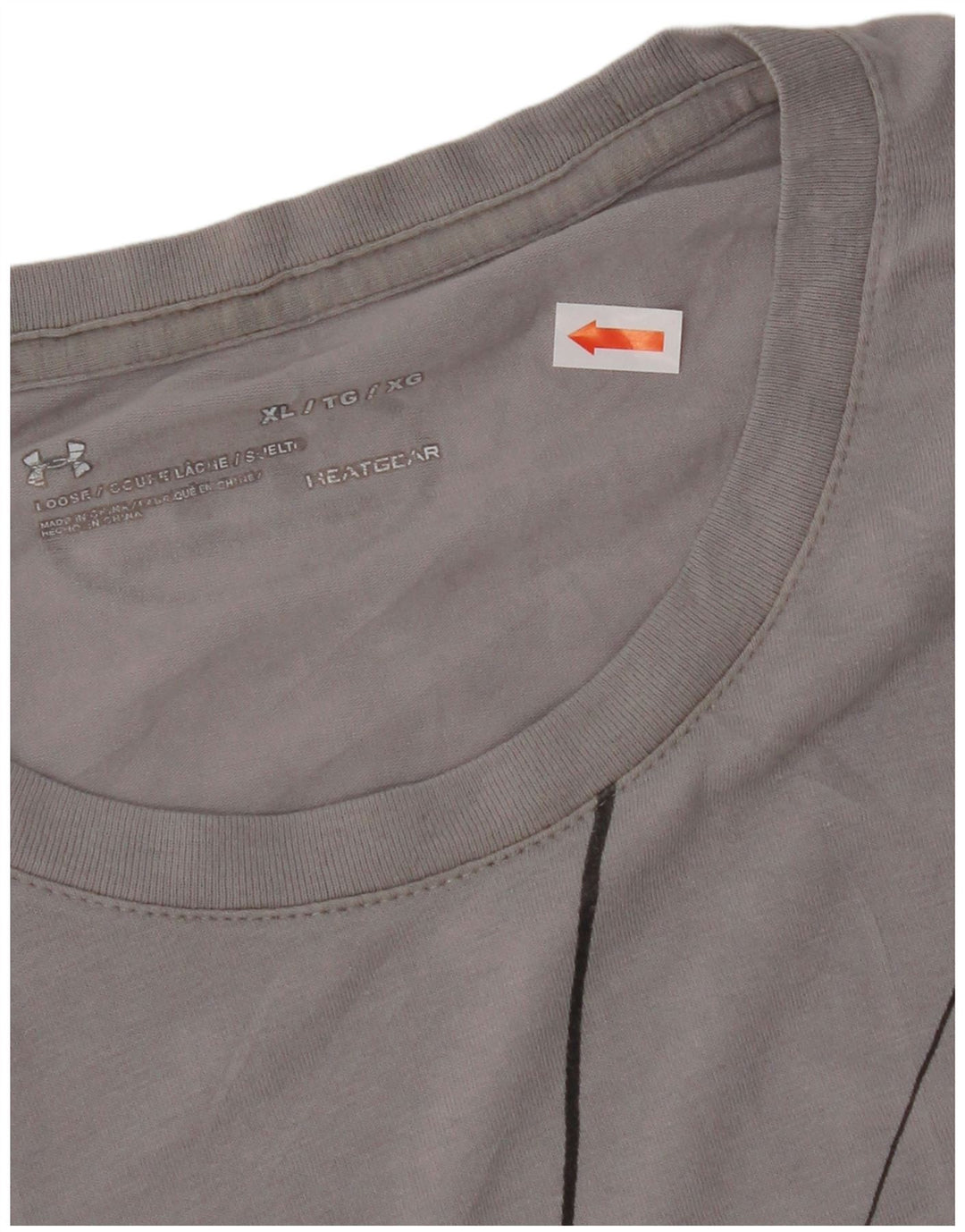 UNDER ARMOUR Herre Heat Gear Grafisk T-Shirt Top XL Grå