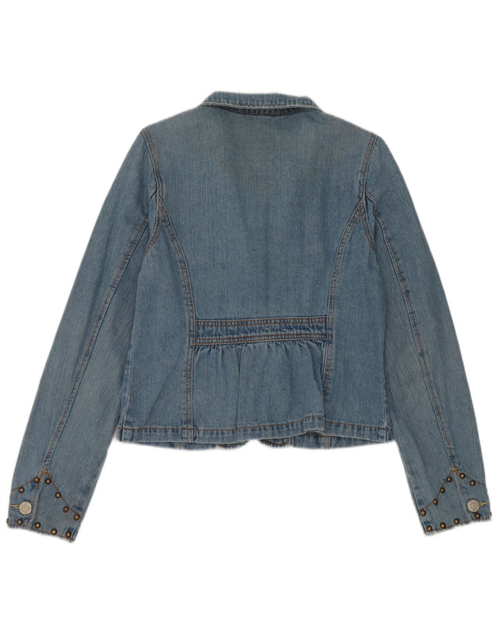 Levi's Dame 3-knaps denim blazerjakke UK 16 Stor blå bomuld