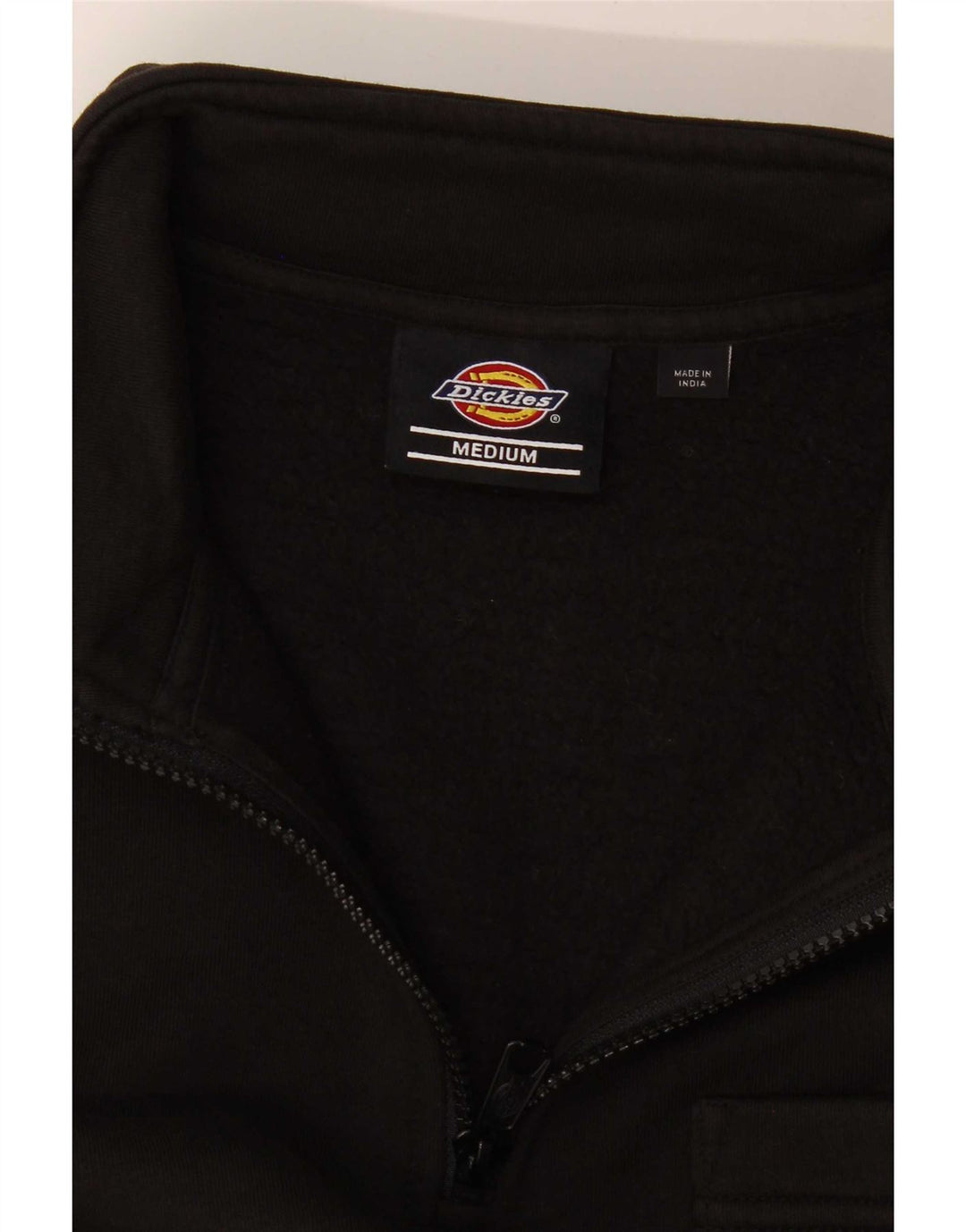 Dickies Sweatshirt med lynlås til kvinder UK 14 Medium Sort