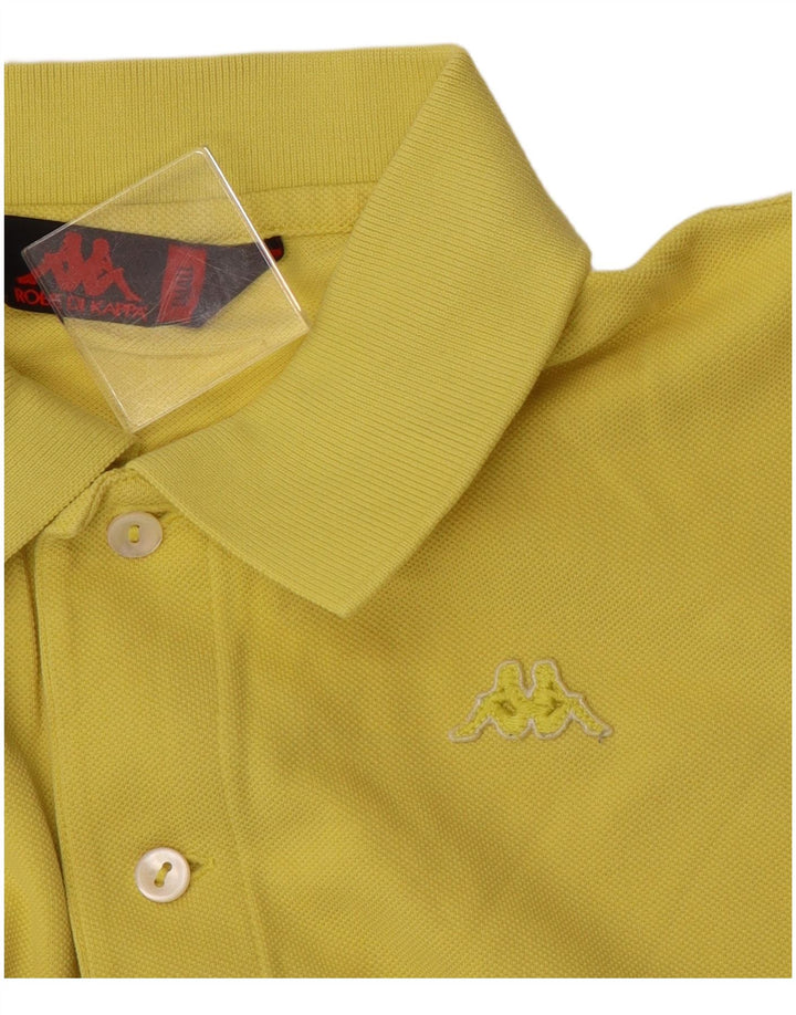 Kappa herre polo shirt lille gul bomuld