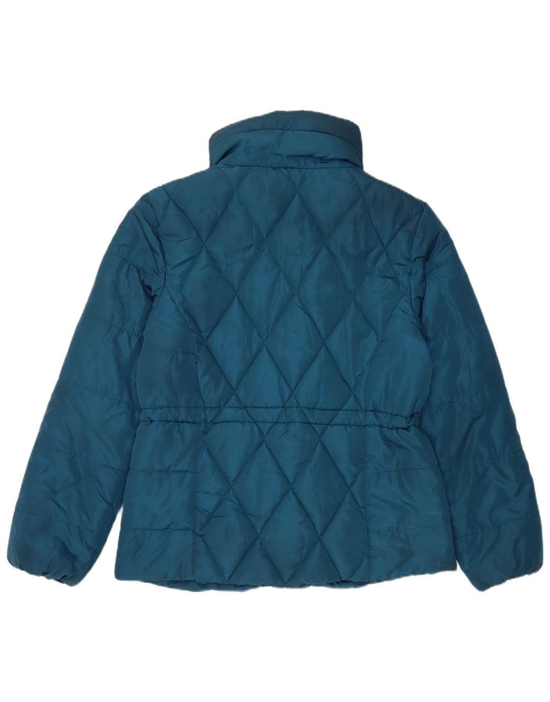 Marks & Spencer Quiltet polstret jakke til kvinder UK 12 Medium Blue Polyester