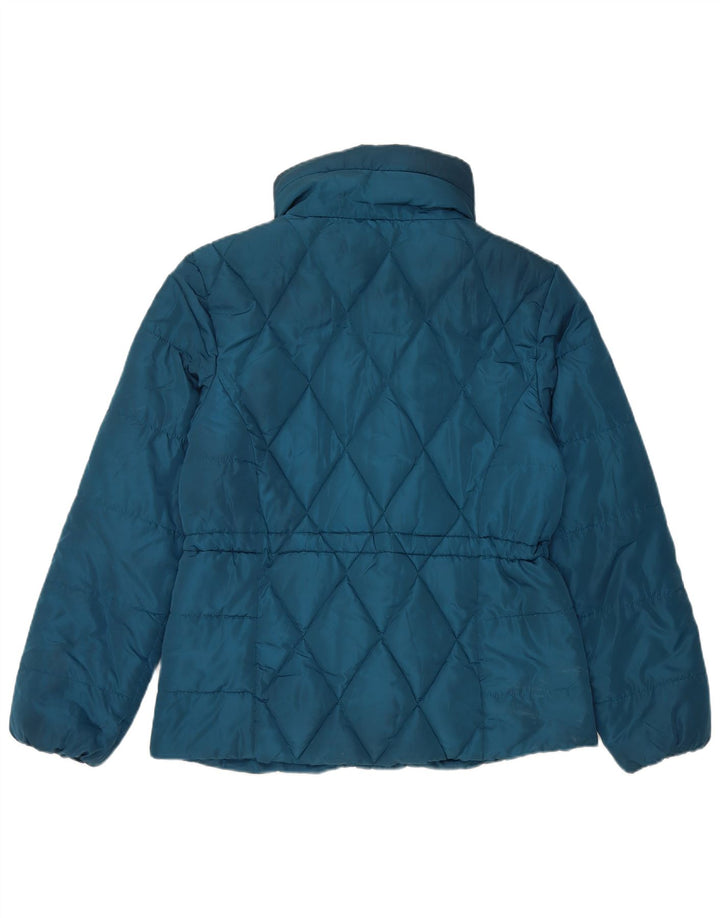 Marks & Spencer Quiltet polstret jakke til kvinder UK 12 Medium Blue Polyester