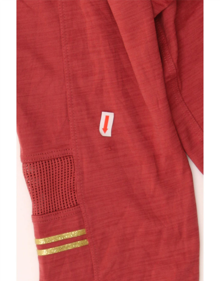 NIKE Womens Dri Fit Hooded Top Long Sleeve UK 18 XL Red Polyester Vintage Nike and Second-Hand Nike from Messina Hembry 