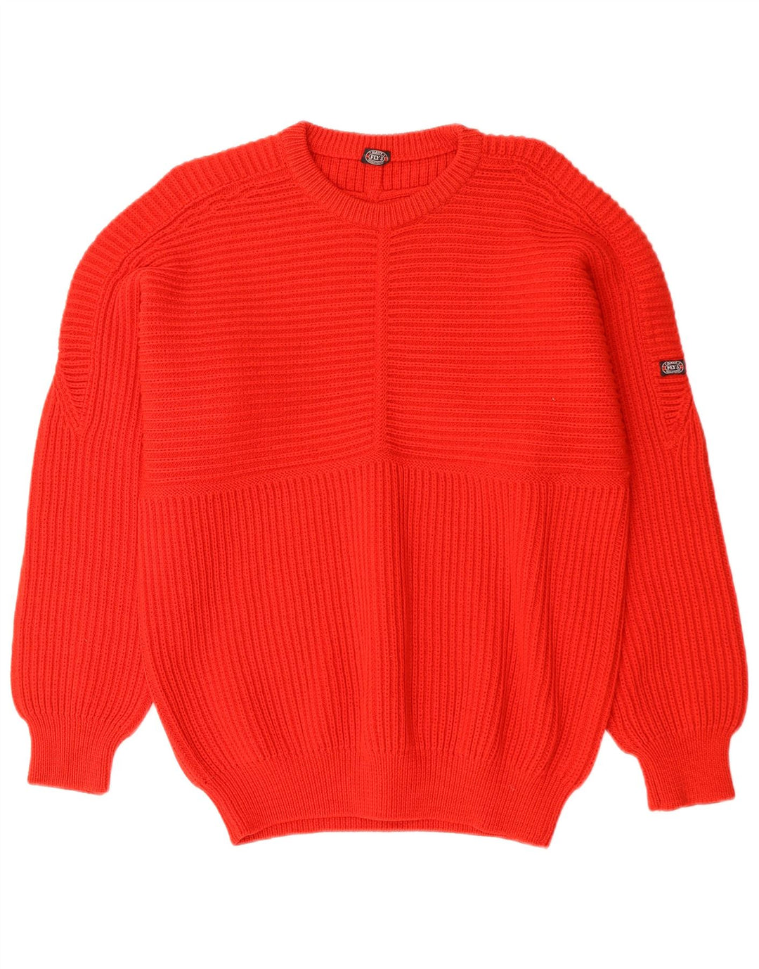 VINTAGE Herre Boat Neck Jumper Sweater Medium Rød