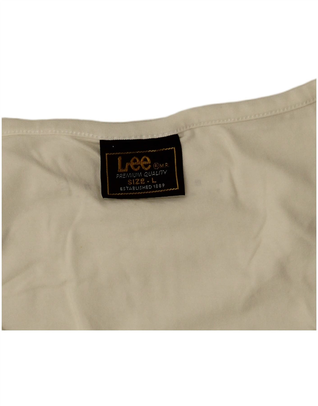 Lee Womens Crop Vest Top UK 14 Large Off White Bomuld