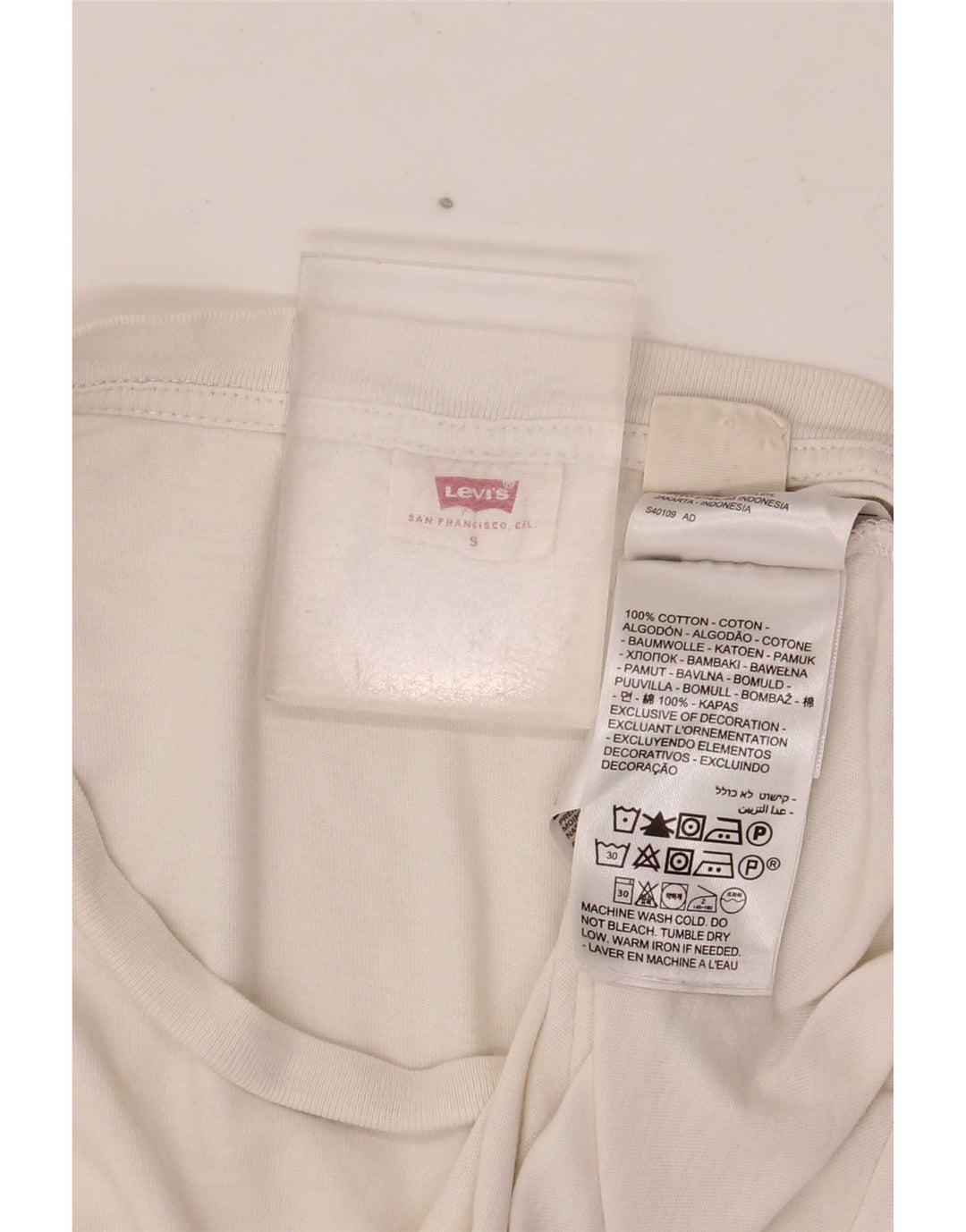 Levi's T-shirt top til kvinder DK 8 Lille hvid bomuld