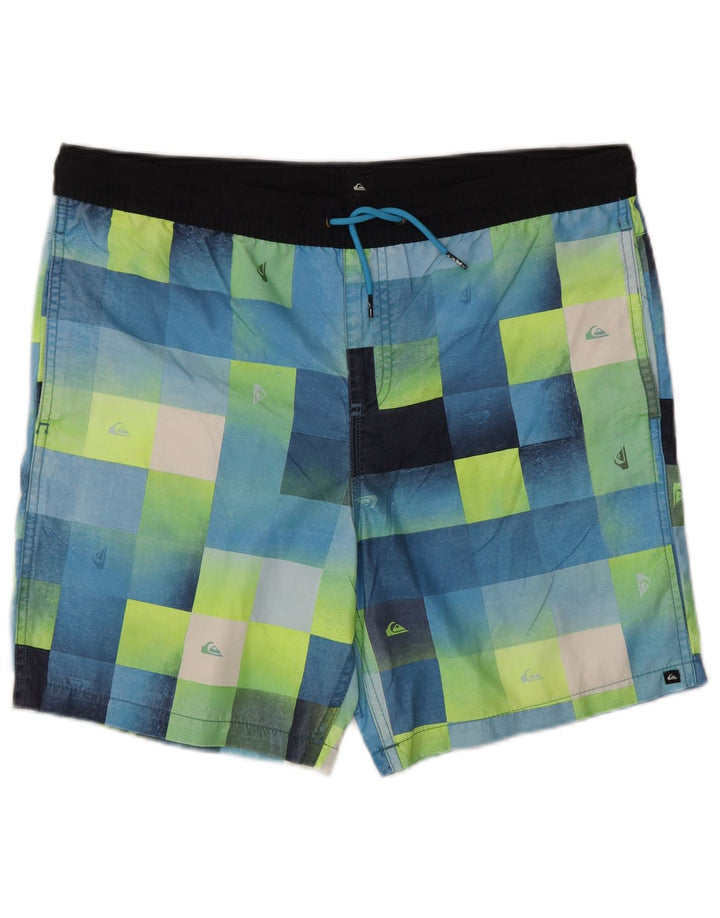 Quiksilver Badeshorts til mænd store blå geometrisk polyester