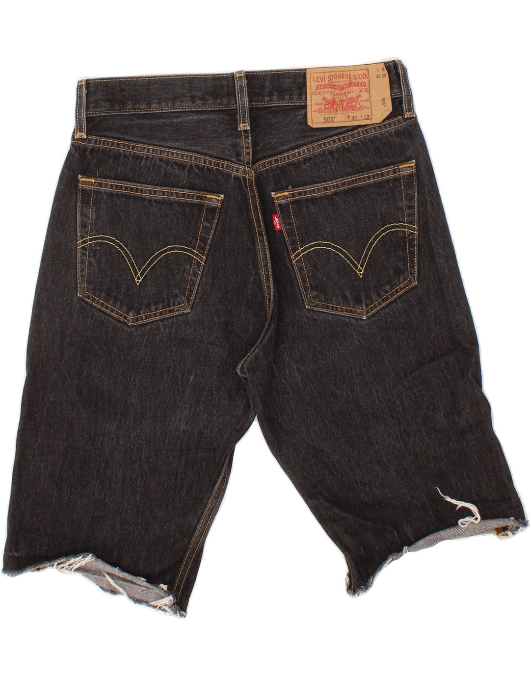 LEVI'S Herre 501 denimshorts W32 Medium Sort Bomuld