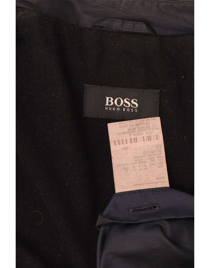 Hugo Boss Herre Windbreaker Jacket IT 54 2XL Navy Blue Nylon
