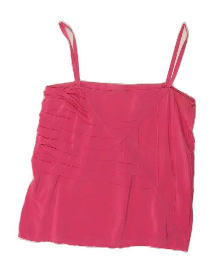 VINTAGE Womens Cami Top UK 12 Medium Pink Vintage Vintage and Second-Hand Vintage from Messina Hembry 