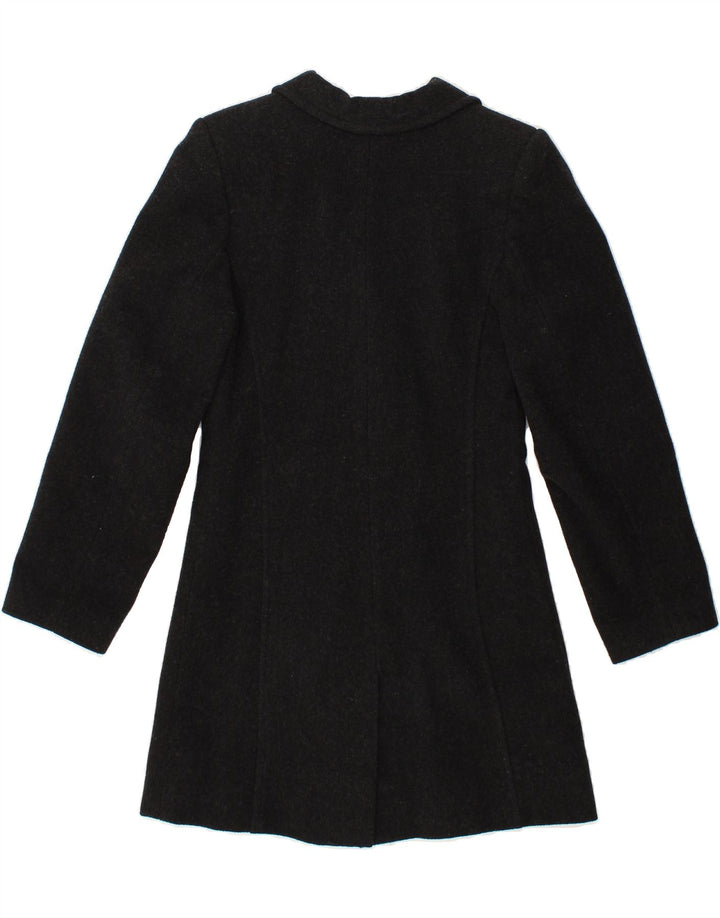 VINTAGE Womens Overcoat EU 38 Medium Black Wool Vintage Vintage and Second-Hand Vintage from Messina Hembry 