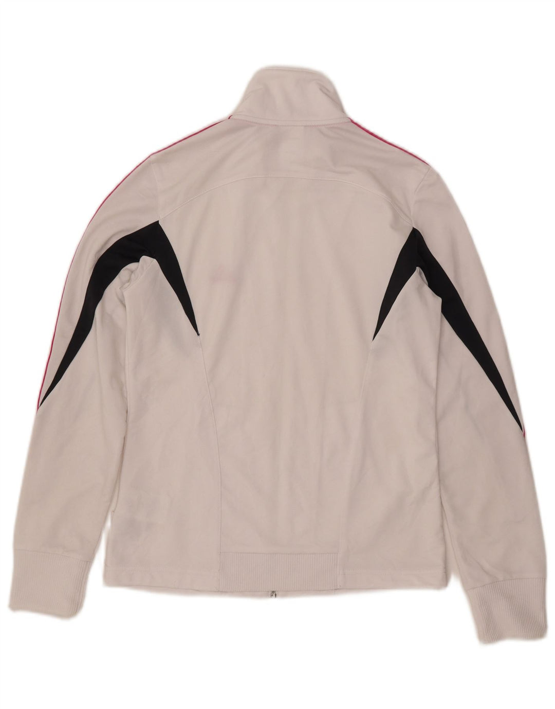 ADIDAS træningsdragt topjakke til kvinder UK 12 Medium White Colourblock