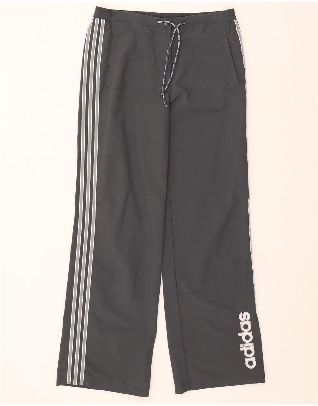 Adidas Graphic Tracksuit Bukser til kvinder UK 12 Medium Grey Nylon
