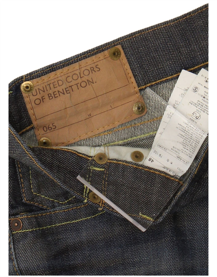Benetton Herre Slim Jeans IT 48 Medium W34 L35 Blå Bomuld