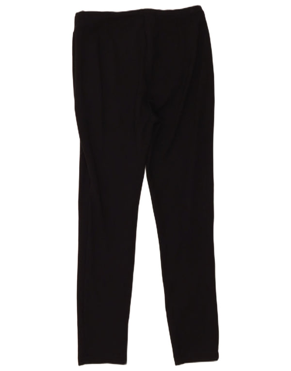 Dkny Womens Leggings UK 14 Medium Black Rayon