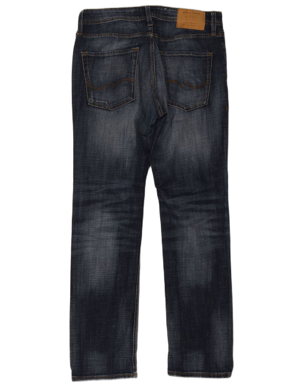 Jack & Jones Herre Clark Regular Fit Straight Jeans W31 L32 Blå Bomuld