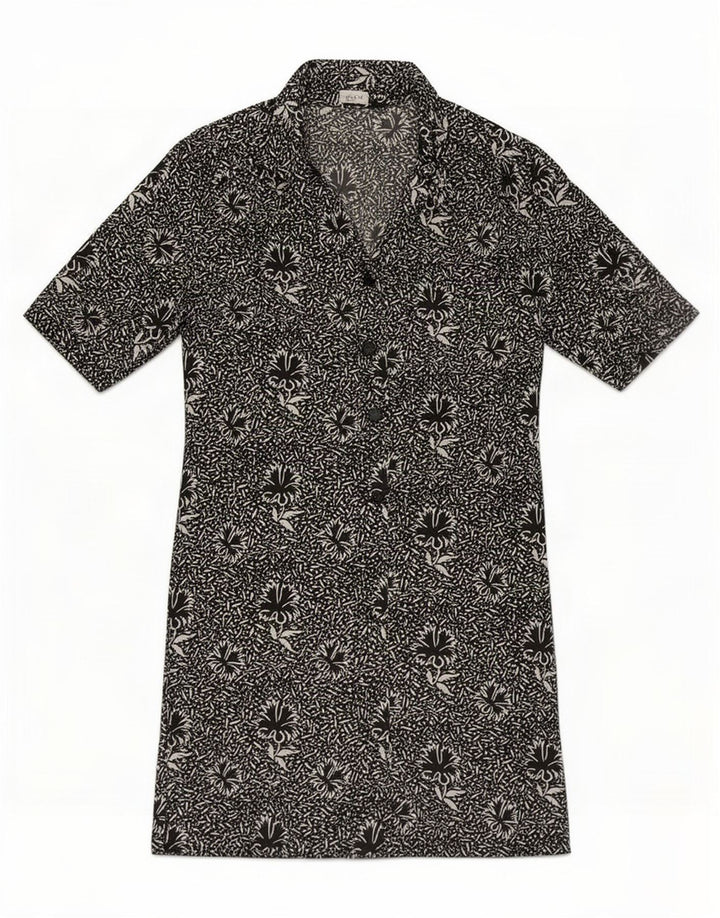 ELENA MIRO Shift Dress til kvinder UK 14 Medium Black Floral