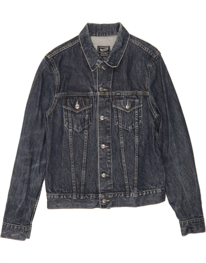GAS Womens Denim Jacket UK 14 Large Blue Cotton Vintage Gas and Second-Hand Gas from Messina Hembry 