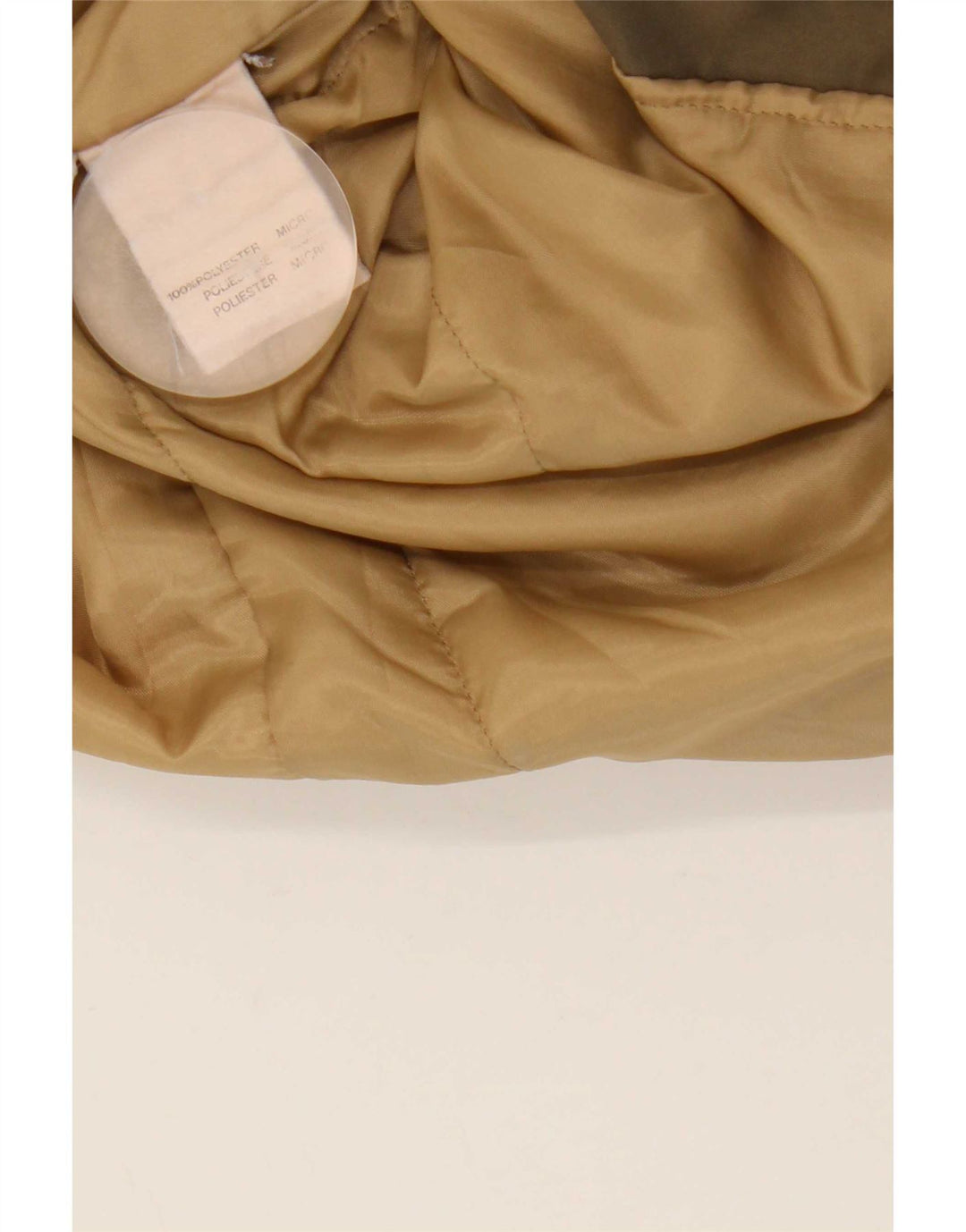Vintage hættefrakke til kvinder UK 14 Stor Khaki Polyester