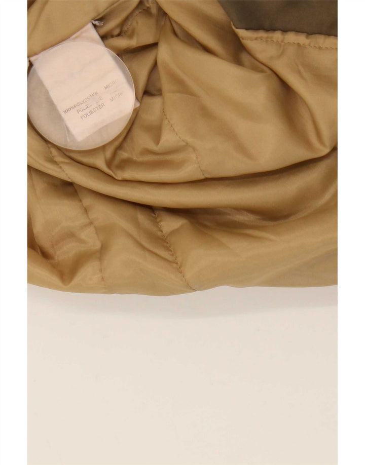 Vintage hættefrakke til kvinder UK 14 Stor Khaki Polyester